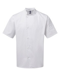 Premier PR900 - Kurzärmelige Kochjacke „Essential“ Weiß