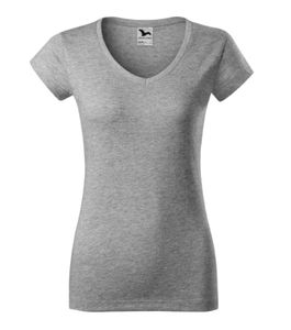 Malfini 162 - Fit V-neck T-shirt Damen Gris chiné foncé