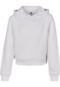Build your Brand BY113 - Girls Cropped Sweat Hoody Weiß