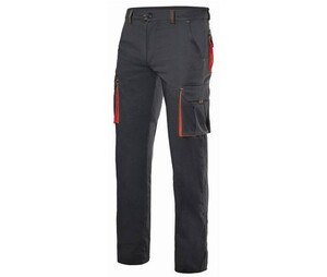 VELILLA V3024S - Zweifarbige Stretchhose mit mehreren Taschen Schwarz / Rot