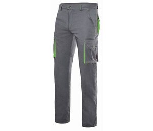 VELILLA V3024S - Zweifarbige Stretchhose mit mehreren Taschen Grey/Lime