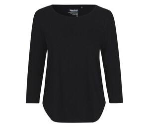 Neutral O81006 - Damen 3/4 Ärmel T-Shirt Black