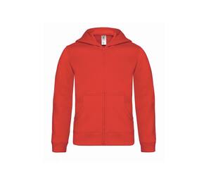 B&C BC504 - Kinder Kapuzensweatshirt mit Reißverschluss  Red