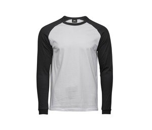 Tee Jays TJ5072 - Langarm Baseball-T-Shirt Weiß / Schwarz