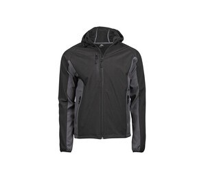 Tee Jays TJ9514 - 3-layer-Kapuzen-Softshell-Jacke für Herren mit Kapuze Black / Dark Grey