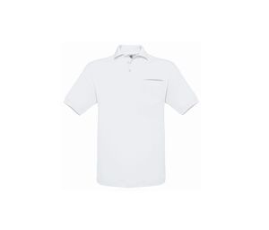 B&C BC415 - Herren -Polo -Hemd mit Tasche Weiß