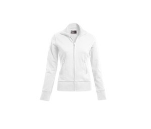 Promodoro PM5295 - Damen Sweatshirt mit großem Reißverschluss Weiß
