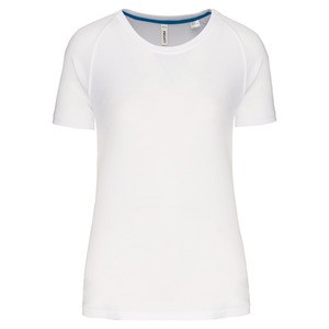 Proact PA4013 - Damen-Sportshirt aus Recyclingmaterial mit Rundhalsausschnitt Weiß