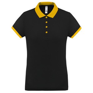 Proact PA490 - Performance Piqué-Polohemd für Damen Black / Yellow