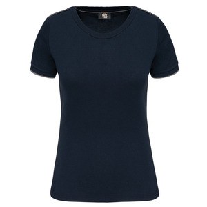 WK. Designed To Work WK3021 - Damen-T-Shirt DayToDay mit kurzen Ärmeln Navy / Silver