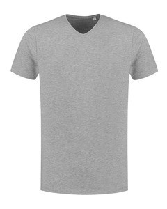 Lemon & Soda LEM1135 - T-Shirt V-Ausschnitt aus feiner Baumwolle Elasthan Grey Heather