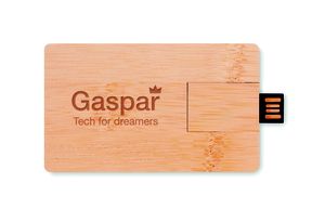 GiftRetail MO1203 - CREDITCARD PLUS 16GB USB Stick Bambus Wood