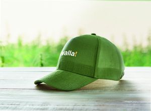 GiftRetail MO6176 - NAIMA CAP Hanf Baseball Kappe 5 Panele Green