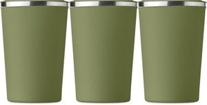 BRACE Doppelwandiger Becher 350ml - GiftRetail MO6276 dunkelgrün