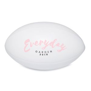 GiftRetail MO8687 - Anti-Stress-Rugbyball Weiß