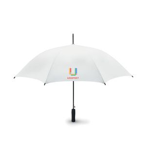 GiftRetail MO8779 - Einfarbiger sturmfester Regenschirm Weiß