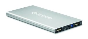 GiftRetail MO8839 - POWERFLAT8 Powerbank 8000 mAh matt silver