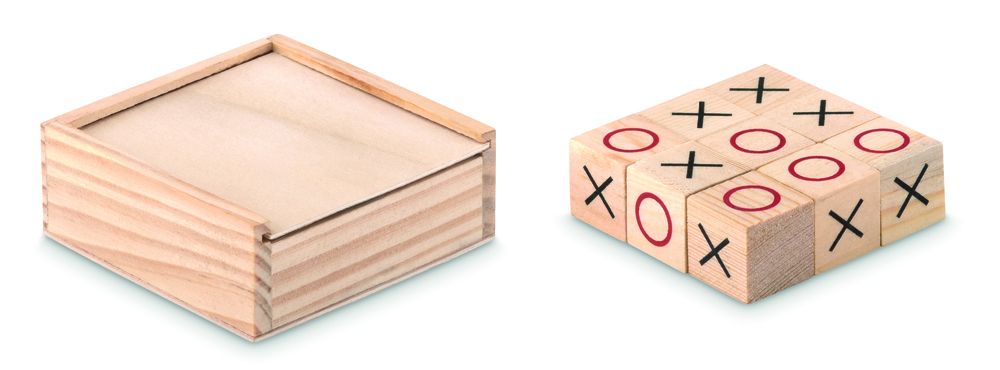 GiftRetail MO9493 - Tic-tac-toe-Spiel aus Holz
