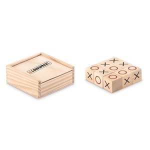 GiftRetail MO9493 - Tic-tac-toe-Spiel aus Holz Wood