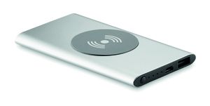 GiftRetail MO9498 - POWER&WIRELESS Ladestation mit Powerbank matt silver