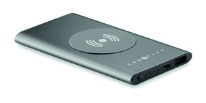 GiftRetail MO9498 - POWER&WIRELESS Ladestation mit Powerbank Titanium