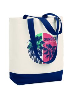 GiftRetail MO9816 - KLEUREN BAG Shopping Tasche Canvas Blue