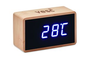 GiftRetail MO9921 - LED-Wecker Bambusgehäuse Wood