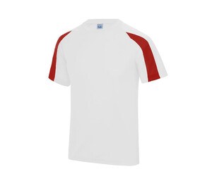 JUST COOL JC003 - CONTRAST COOL T Arctic White / Fire Red