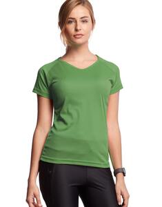 Mustaghata GAZELLE - Aktives T-Shirt für Frauen 125 g Col en u VERT PRE