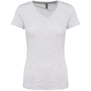 Kariban K381 - DAMEN KURZARM T-SHIRT MIT V-AUSSCHNITT Ash Heather