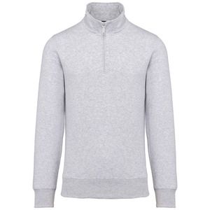 Kariban K487 - Sweatshirt mit Reißverschlusskragen Ash Heather