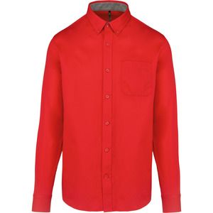 Kariban K586 - Langarm-Baumwollhemd Nevada für Herren Red