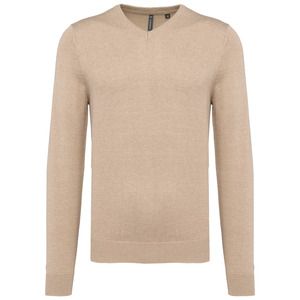 Kariban K965 - HERREN PULLOVER MIT V-AUSSCHNITT Beige heather