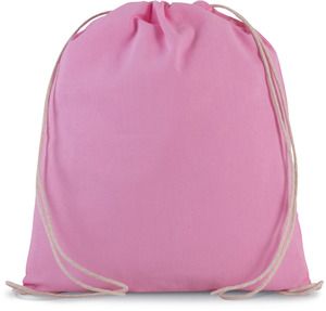 Kimood KI0147 - Kleiner Rucksack aus Bio-Baumwolle mit Kordeln Dark Pink