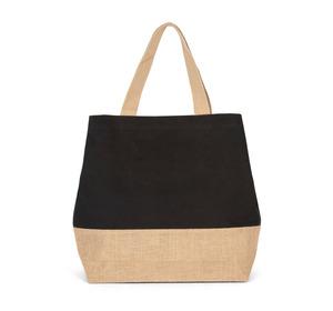 Kimood KI0235 - Baumwolltuch-Jute-Shoppingtasche