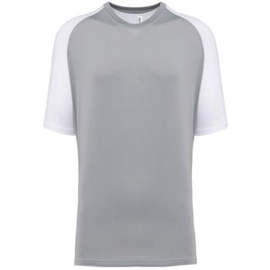 Proact PA4030 - Zweifarbiges Padel Herren-T-Shirt mit Raglanärmeln White / Fine Grey