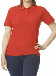 Gildan GI64800L - Softstyle Ladies' Double Piqué Polo Shirt Red