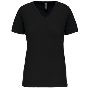 Kariban K3029IC - Damen-T-Shirt BIO150IC mit V-Ausschnitt Black