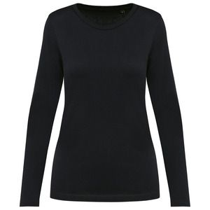 Kariban Premium PK303 - Supima® Damen-T-Shirt mit Rundhalsausschnitt und langen Ärmeln Black