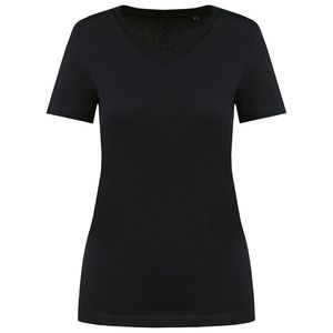 Kariban Premium PK305 - Supima® Damen-T-Shirt mit V-Ausschnitt und kurzen Ärmeln Black