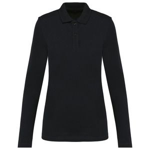 Kariban Premium PK203 - Supima® Damen-Polohemd mit langen Ärmeln Black
