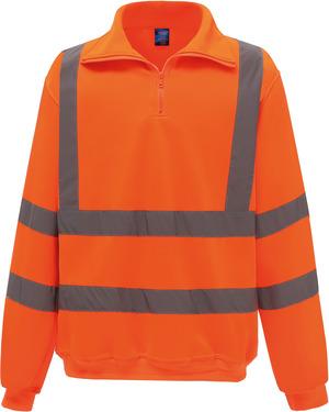 Yoko YHVK06 - Hi-Vis 1/4 Zip Sweatshirt