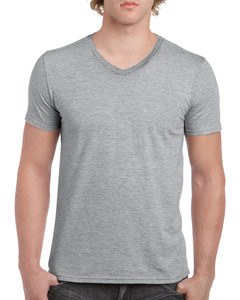 Gildan GIL64V00 - T-Shirt V-Ausschnitt Softstyle SS für ihn Sport Grey