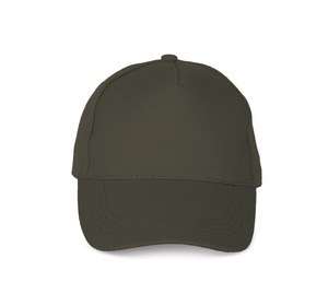 K-up KP162 - Sportkappe mit 5 Panels aus dicker Baumwolle Khaki