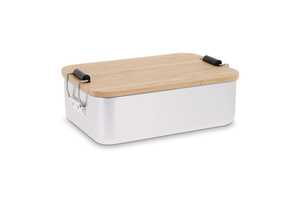 TopEarth LT90456 - Lunchbox aus Aluminium mit Bambusdeckel