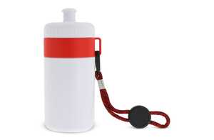 TopPoint LT98785 - Sportflasche mit Halteschlaufe 500ml Weiß / Rot