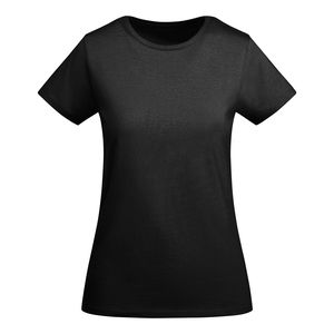 Roly CA6699 - BREDA WOMAN Tailliertes Kurzarm-T-Shirt für Damen aus OCS-zertifizierter Bio-Baumwolle Schwarz