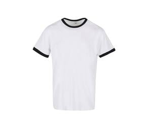 BUILD YOUR BRAND BYB022 - Ringer T-Shirt Weiß / Schwarz