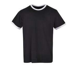 BUILD YOUR BRAND BYB022 - Ringer T-Shirt Black / White