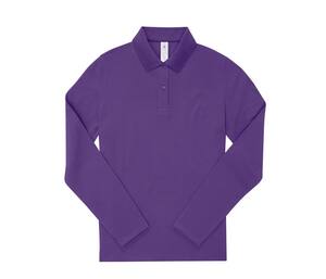 B&C BCW462 - Langärmeliges Poloshirt für Damen Meta Lilac